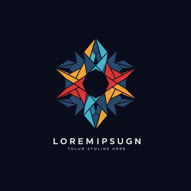 Logotipo abstracto geométrico