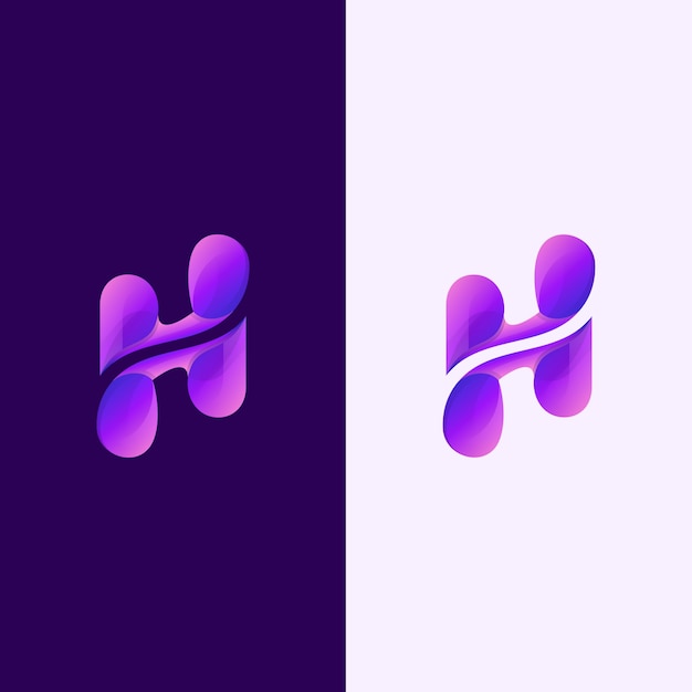 Logotipo abstracto de la letra H