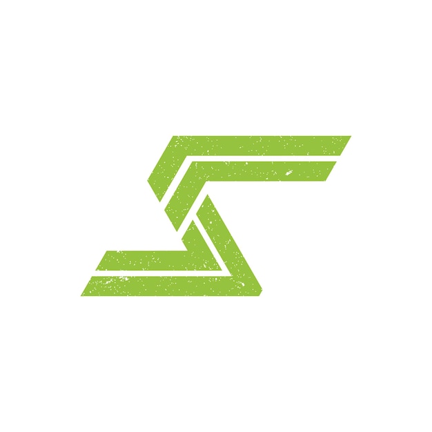 Logotipo abstracto de la letra inicial sl o ls en color verde aplicado para el logotipo de la empresa de administración de propiedades