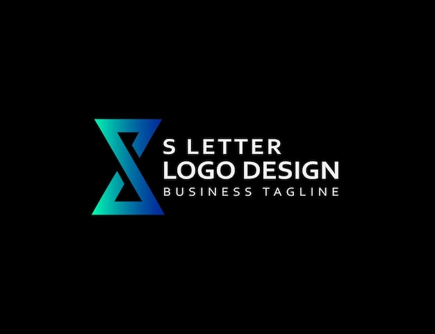 Logotipo abstracto con la letra s