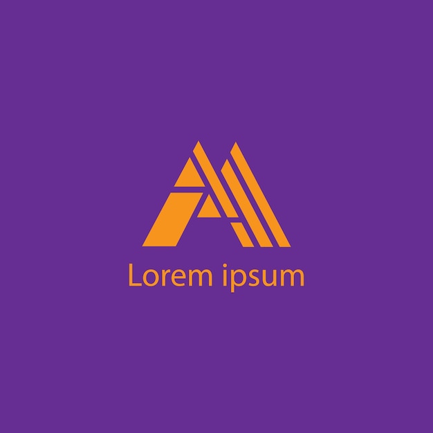 Logotipo abstracto de la letra A