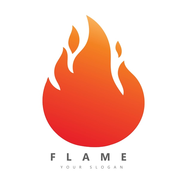 El logotipo abstracto de la llama
