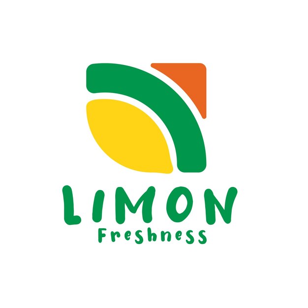 Logotipo abstracto de la marca de jugo de limón