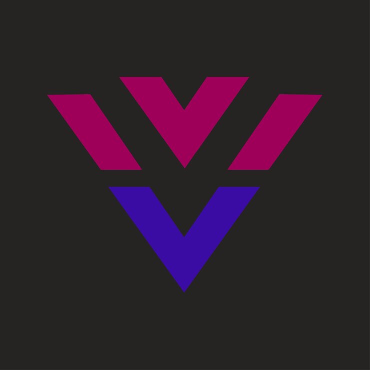 Vector un logotipo abstracto moderno con dos formas superpuestas y separadas