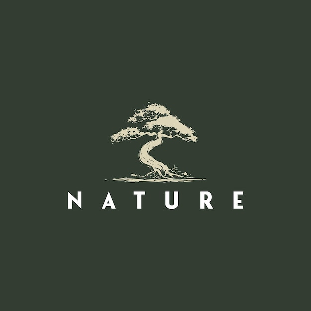 Un logotipo abstracto de la naturaleza con un icono de árbol