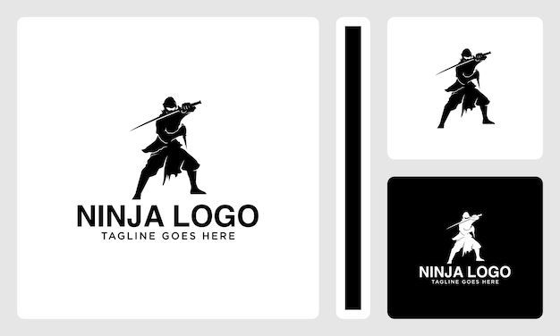 logotipo abstracto ninja