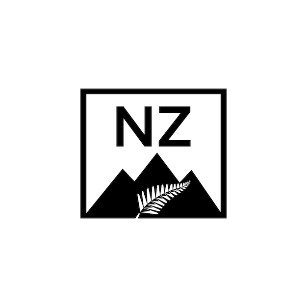 Vector logotipo abstracto de nueva zelanda icono de hoja de helecho logotipo de nueva zelanda