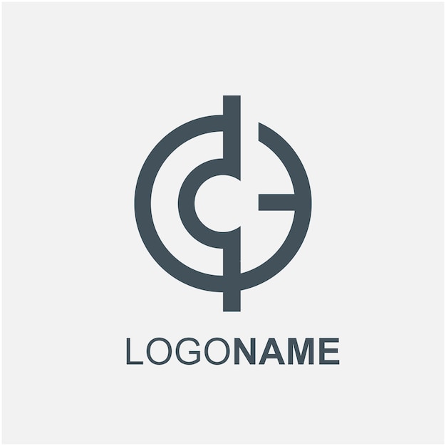 logotipo abstracto simple en forma de círculo de la letra CE