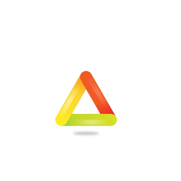 Logotipo abstracto del triángulo gradiente