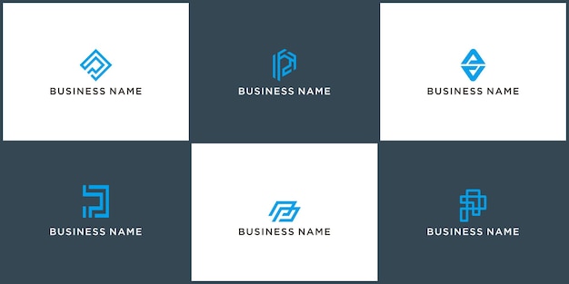 Logotipo abstracto único con la letra P con una estética equilibrada y moderna adecuada para varias industrias