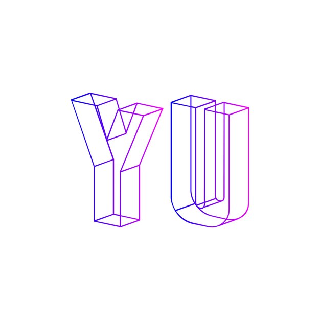 El logotipo abstracto de yu