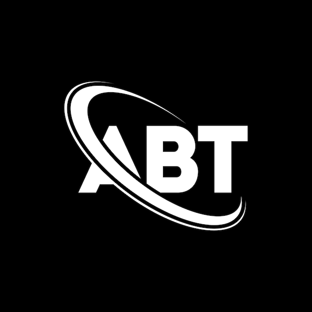 El logotipo ABT, la letra ABT, el diseño del logotipo de la carta ABT, las iniciales ABT, unido por un círculo y un monograma en mayúscula, el logotipo de ABT, tipografía para empresas tecnológicas y marcas inmobiliarias.