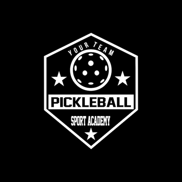 Logotipo de la Academia Deportiva de Pickleball con diseño del equipo