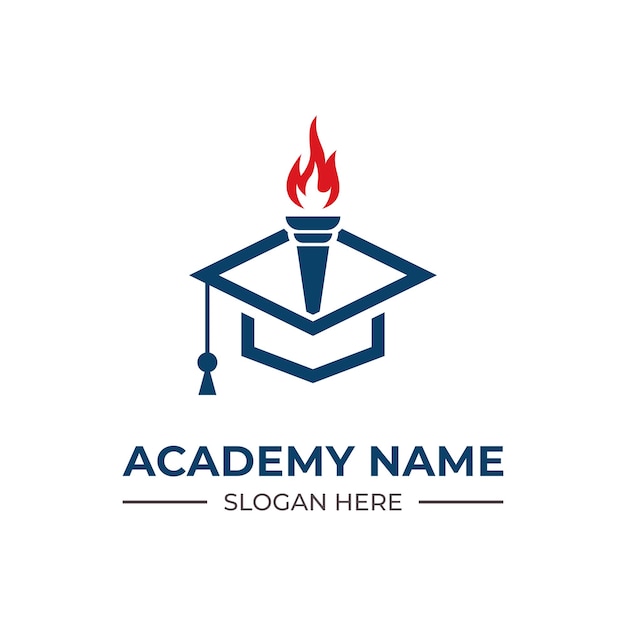 Logotipo de la academia de educación y graduación
