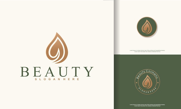 logotipo de aceite de belleza