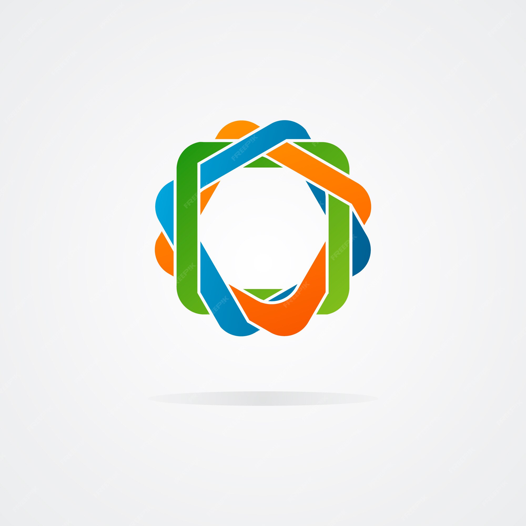 Logotipo de acertijo abstracto | Vector Premium