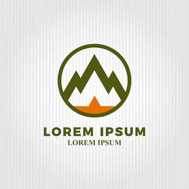 logotipo de la actividad al aire libre y del equipo