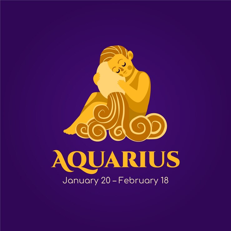 Vector logotipo de acuario de diseño plano dibujado a mano