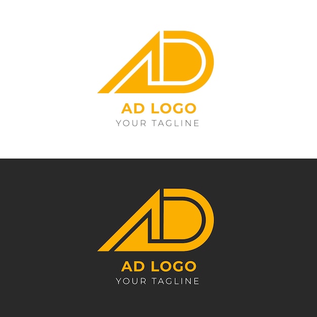 Vector logotipo de ad fusionando las letras a y d