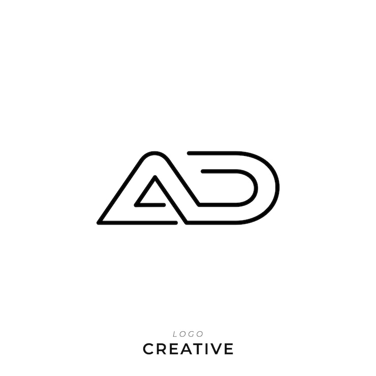 Vector el logotipo de ad latter template vector colorful monogram symbol font logotipo de diseño moderno basado en el logotipo inicial