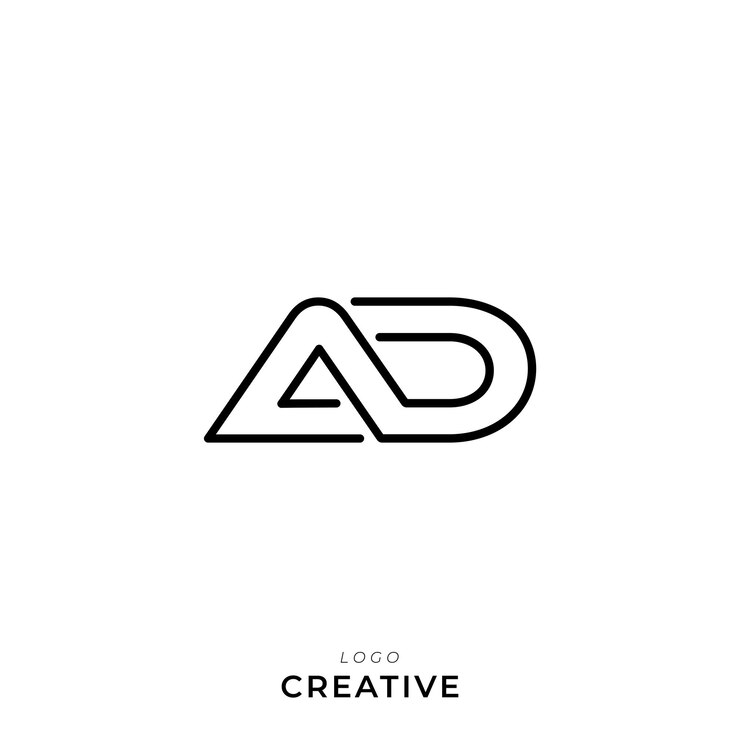 Vector el logotipo de ad latter template vector colorful monogram symbol font logotipo de diseño moderno basado en el logotipo inicial