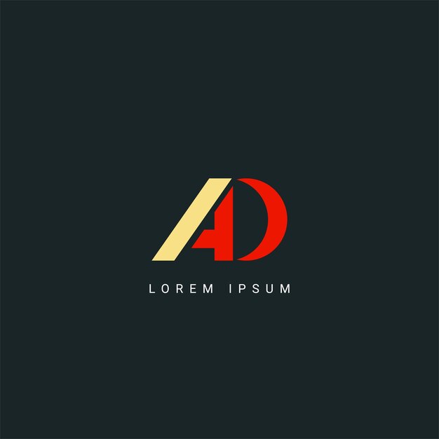 El logotipo AD y el logotipo DA basados en iniciales creativas mínimas La letra AD DA es un monograma elegante creativo