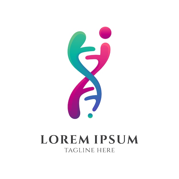 Logotipo de ADN humano simple