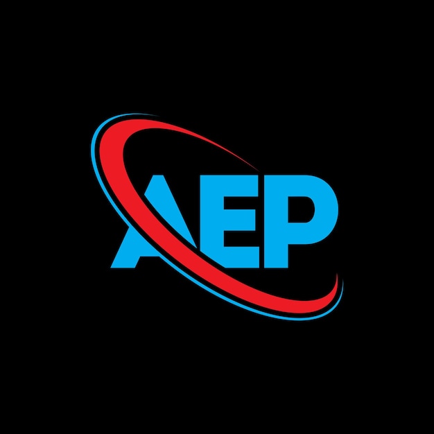 Logotipo AEP AEP letra AEP letra diseño de logotipo Iniciales AEP logotipo vinculado con círculo y mayúscula monograma logotipo AEP tipografía para negocios de tecnología y marca inmobiliaria