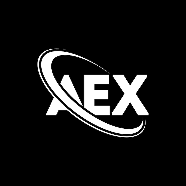 Logotipo AEX AEX letra AEX letra diseño de logotipo Iniciales AEX logotipo vinculado con círculo y mayúscula monograma logotipo AEX tipografía para negocios de tecnología y marca inmobiliaria