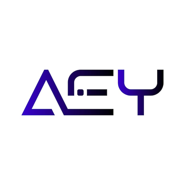 Logotipo AEY gradiente inicial del monograma diseño vectorial de identidad empresarial de marcas de letras minimalistas modernas