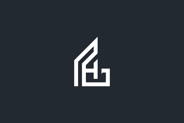 Logotipo AG basado en la inicial creativa mínima y logotipo GA Letra AG GA creativo elegante
