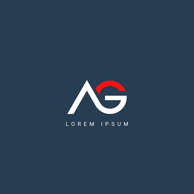 Logotipo ag basado en iniciales creativas mínimas y logotipo ga letra ag ga monograma creativo elegante