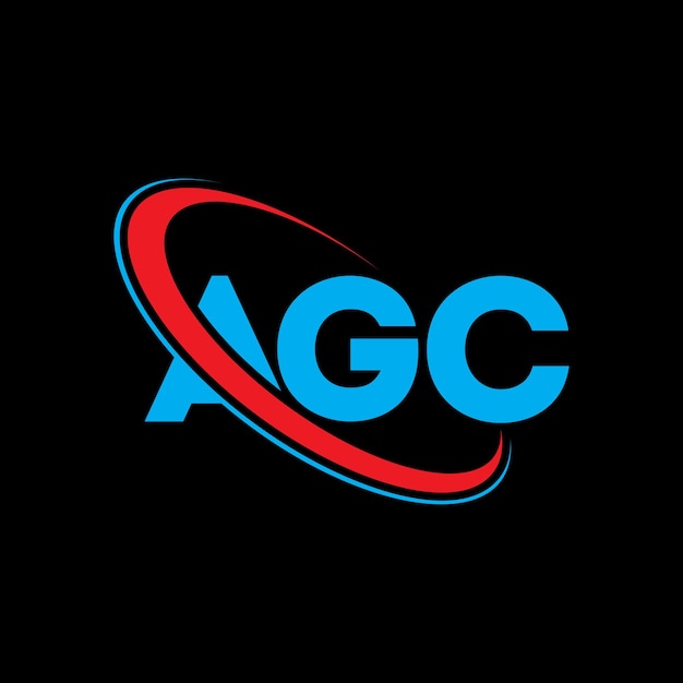 Logotipo AGC letra AGC diseño de logotipo de letra AGC iniciales logotipo AGC vinculado con círculo y monograma en mayúscula logotipo de AGC tipografía para negocios de tecnología y marca inmobiliaria