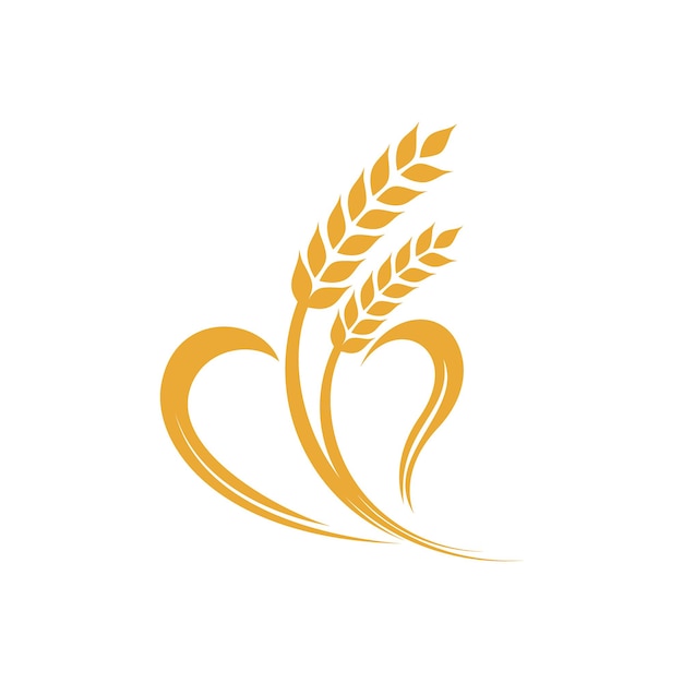 Logotipo de agricultura de arroz de trigo