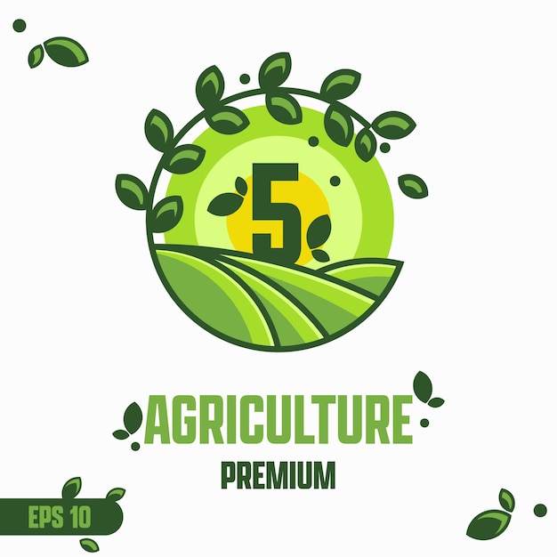 Logotipo de agricultura numérica 5
