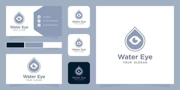 logotipo de agua y ojos