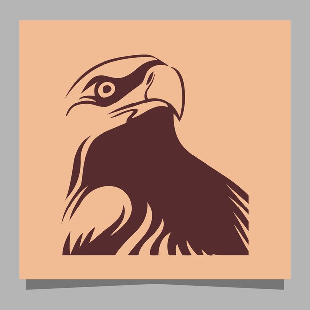 logotipo de águila dibujado a mano en papel