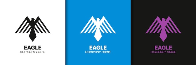 Logotipo del águila para el diseño de la empresa Diseño del icono del águila o el halcón Colección de emblemas del águila o los logotipos del águila Iconos del halcón del águila Logotipo de la empresa