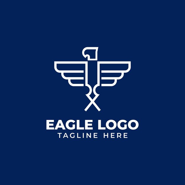 Logotipo de águila de estilo de línea para la empresa