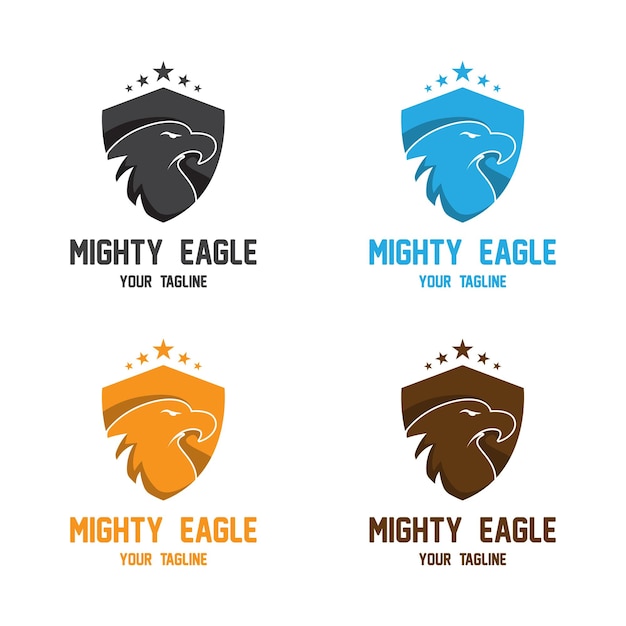 logotipo del águila icono vectorial ilustración diseño de logotipo para insignia de emblema y comunidad