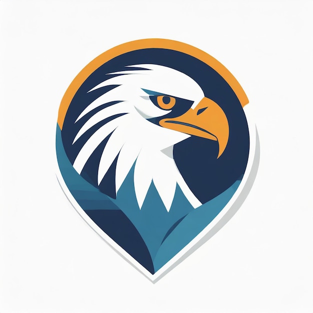 Vector logotipo con águila sobre fondo blanco.