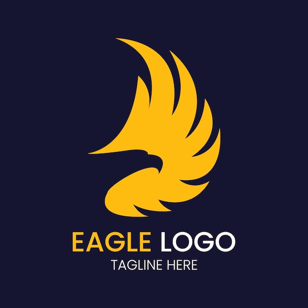 Logotipo de águila de tendencia creativa vectorial