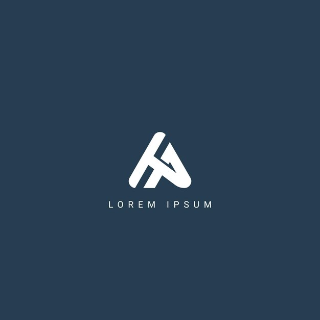 El logotipo de AH y el logotipo de TA basados en iniciales creativas mínimas La letra AH TA es un monograma elegante creativo
