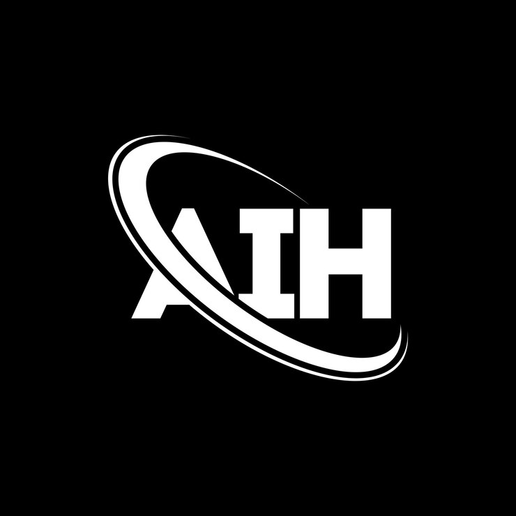 Vector logotipo de aih diseño del logotipo de la letra aih iniciales logotipo aih vinculado con círculo y mayúscula logotipo del monograma aih tipografía para negocios tecnológicos y marca inmobiliaria