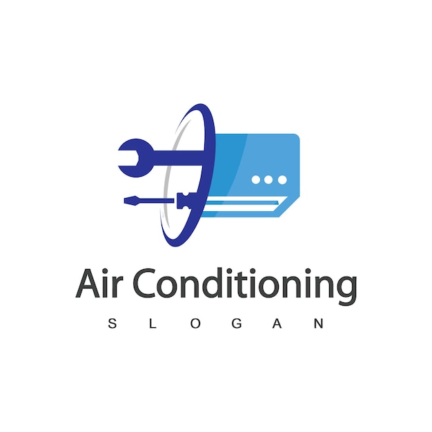 Logotipo de aire acondicionado concepto de logotipo hvac