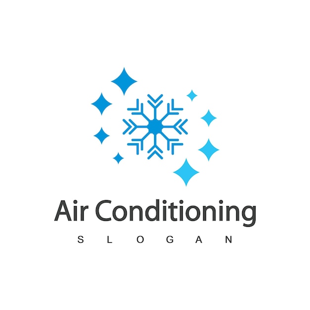 Logotipo de aire acondicionado concepto de logotipo hvac