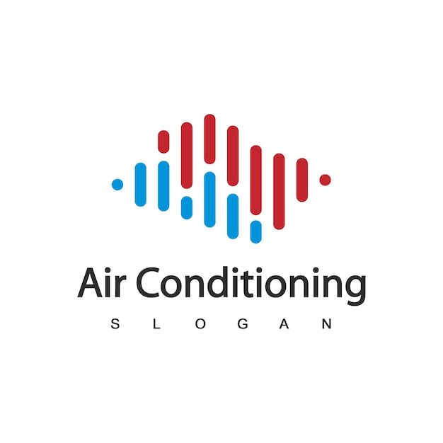 Logotipo de aire acondicionado concepto de logotipo hvac