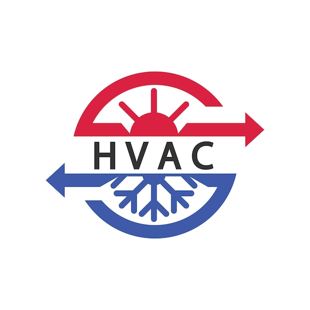 Logotipo de aire acondicionado concepto de logotipo hvac