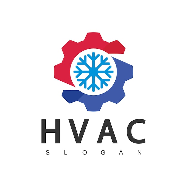 Logotipo de aire acondicionado concepto de logotipo hvac