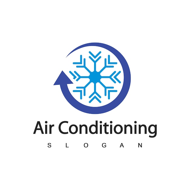 Logotipo de aire acondicionado concepto de logotipo hvac